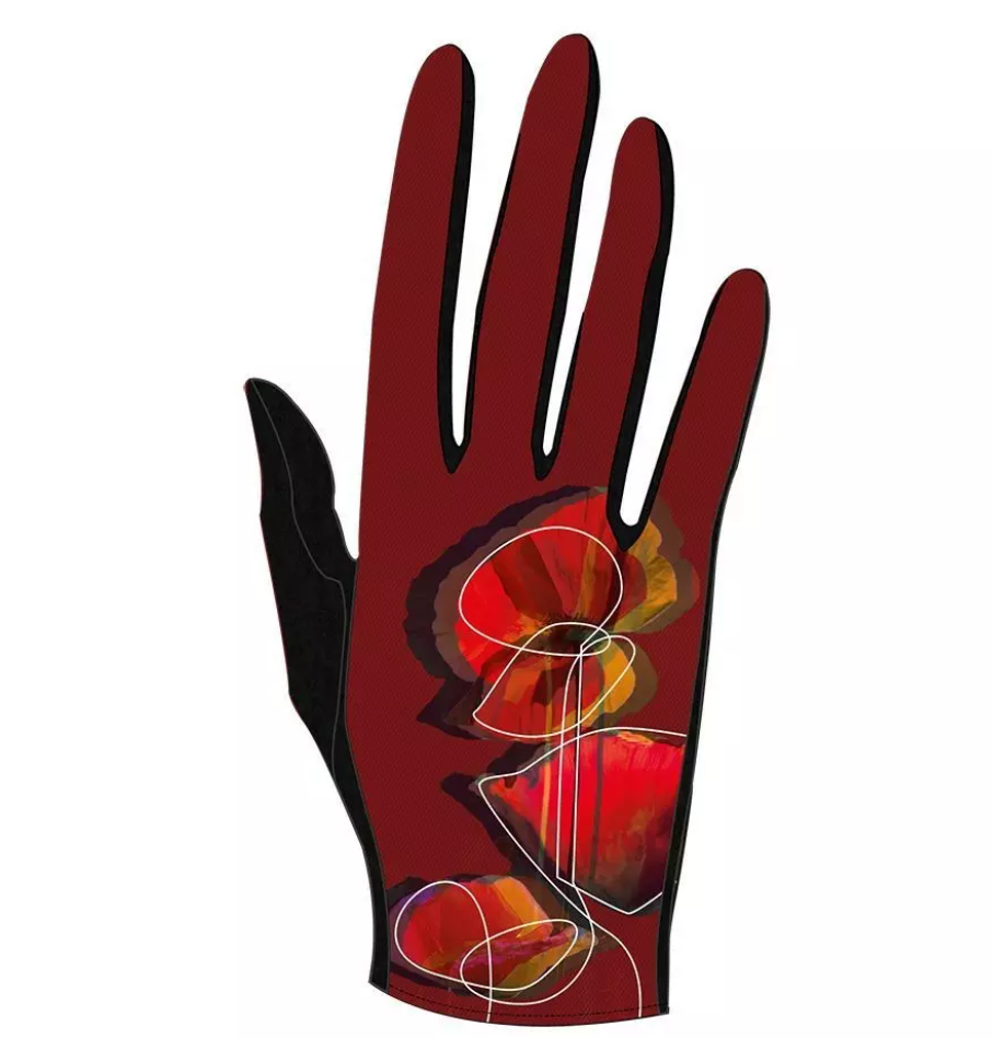 Gants paume laine Carmin