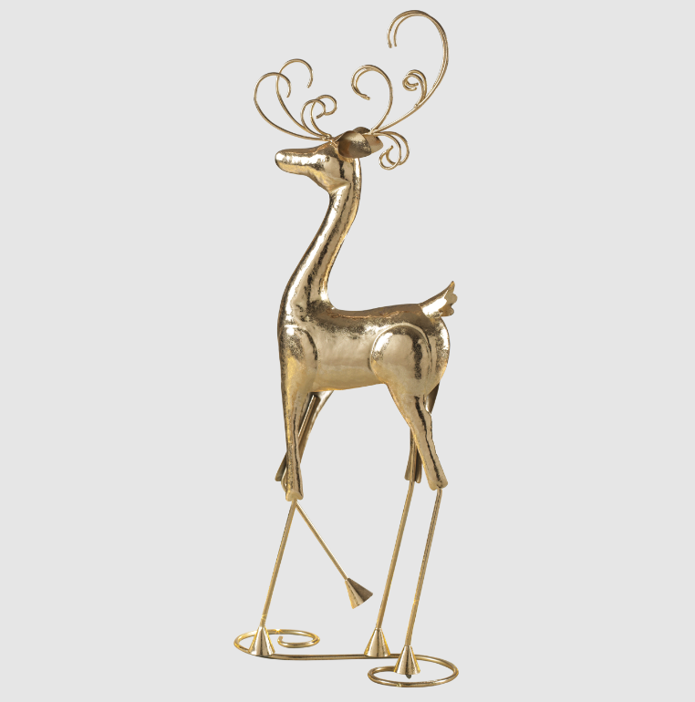 Renne en métal doré - 59 cm