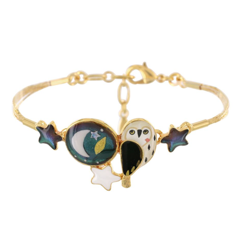 Collier Clair de Lune - Doré & vert