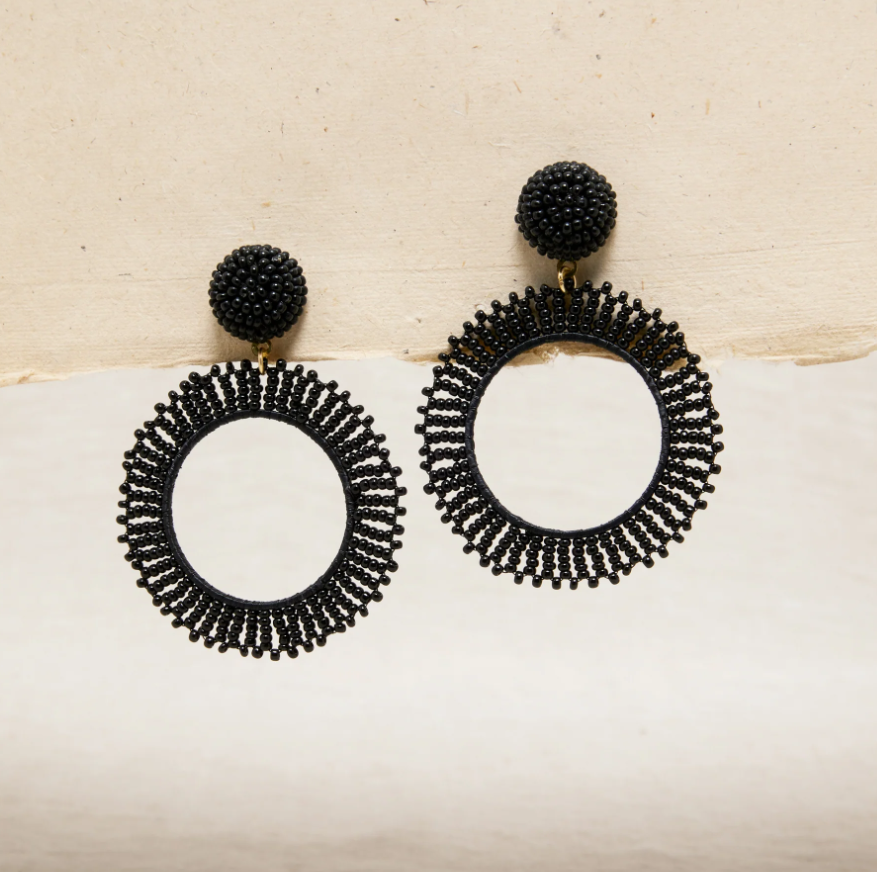 Boucles d\'oreilles Cecilia - Noir