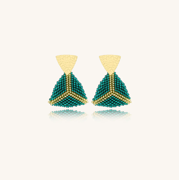 Boucles d\'oreilles Estella - Vert émeraude