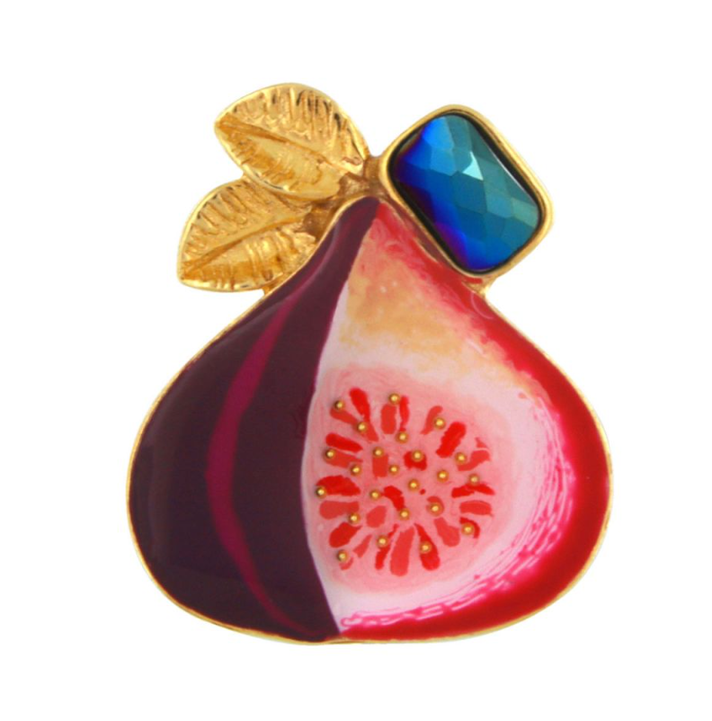 Broche Grenat - Doré multi