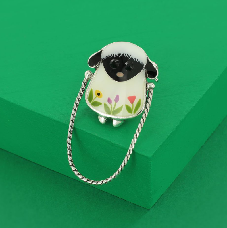 Broche Hop - Argent blanc