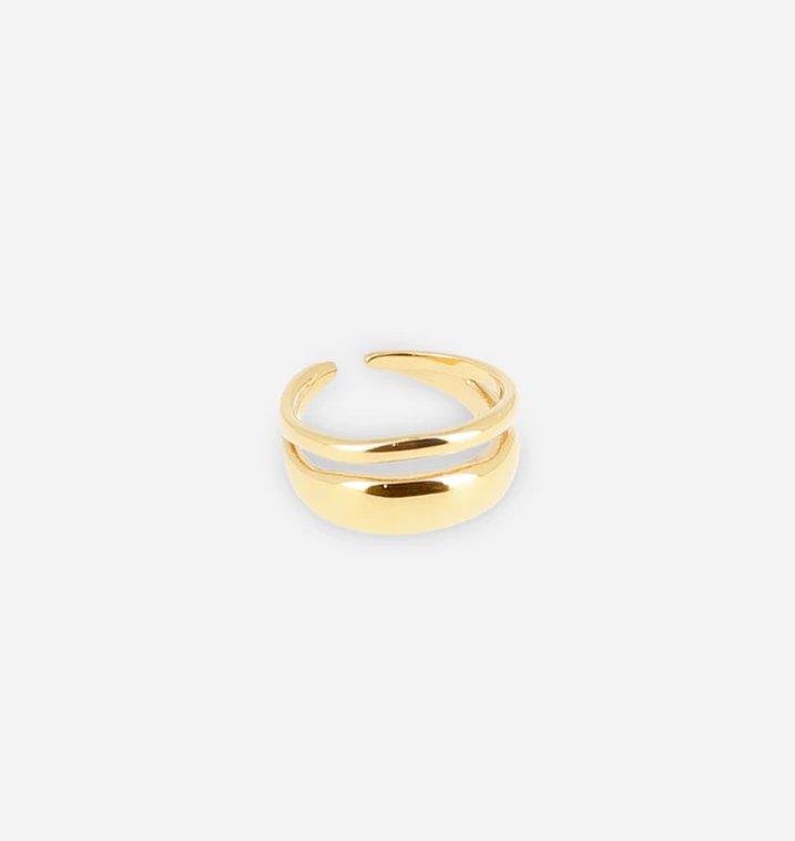 Bague Louvre - Acier doré