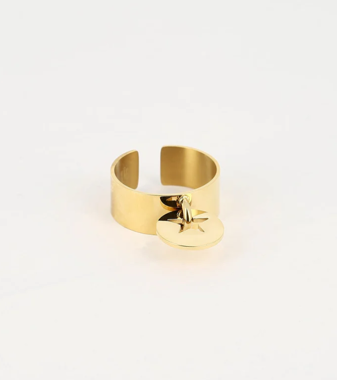 Bague Solaria - Acier doré