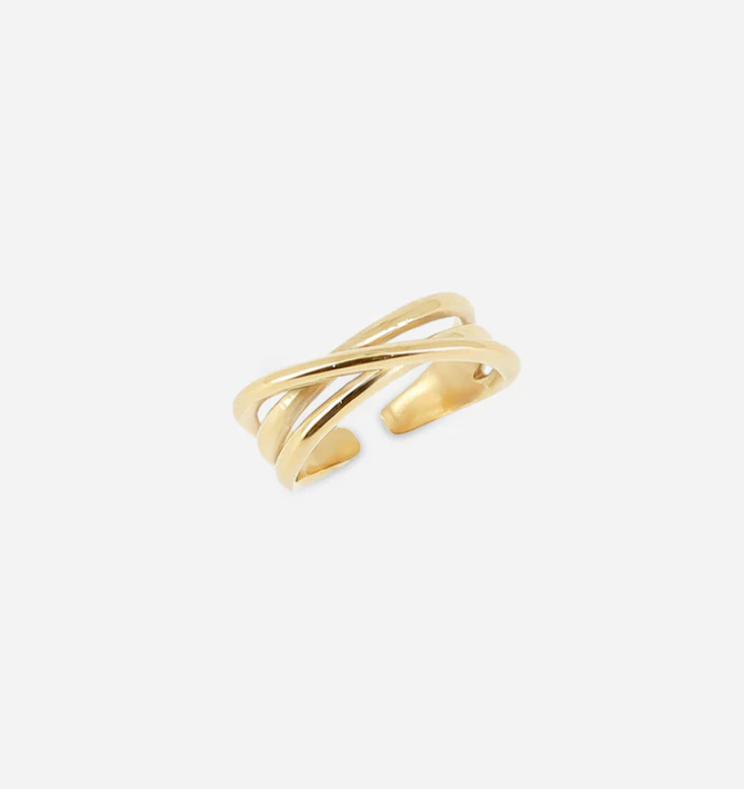 Bague Tidja - Acier doré