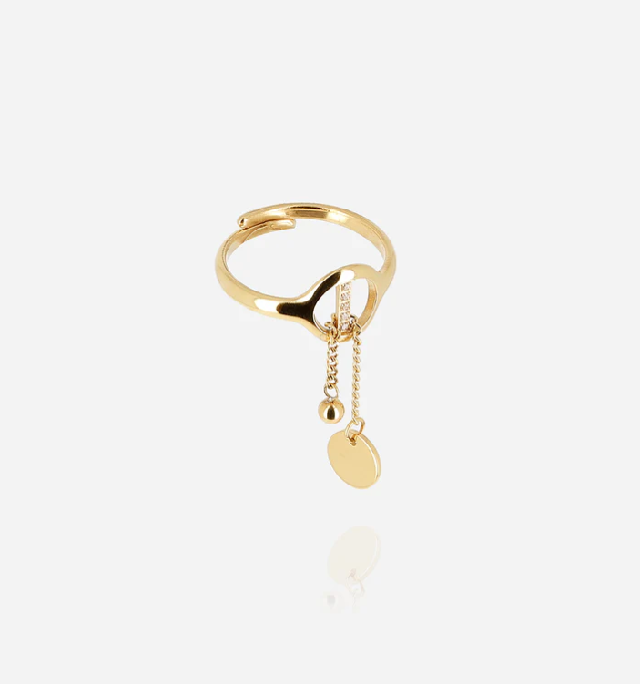Bague Hoya - Acier doré