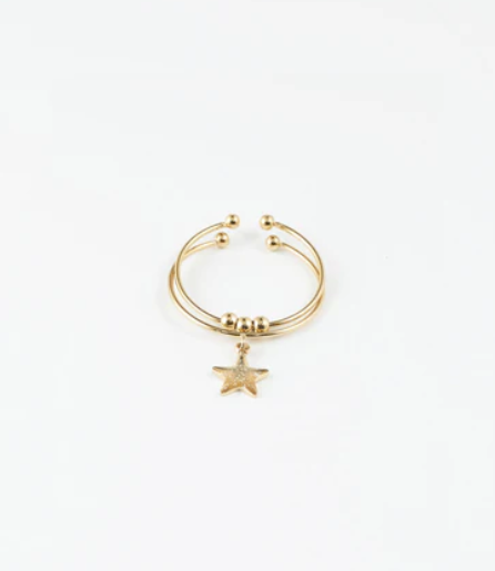 Bague Ithaque - Acier doré