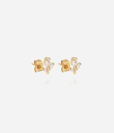 Boucles d\'oreilles Circée - Acier doré