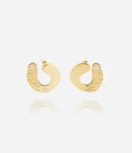 Boucles d\'oreilles Brio - Acier doré