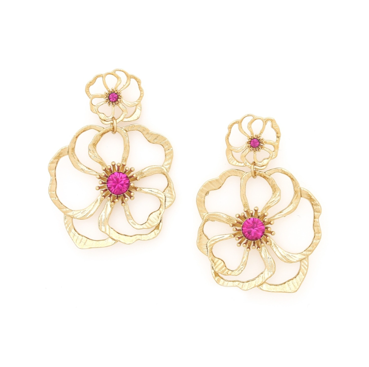 POPPY - Boucles d\'oreilles poussoir 2 coquelicots