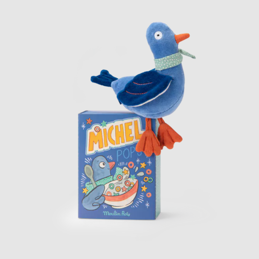 Poupée hochet pigeon Michel - Puce & Pilou