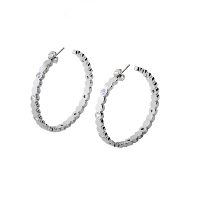 Créoles Lumi - Argent et zircons