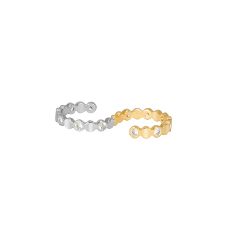 Double bague Lumi - Or Light & Argent