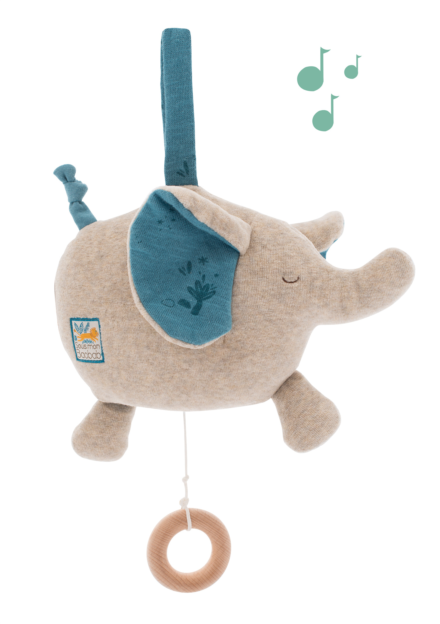 Peluche musical Éléphant - Sous mon baobab