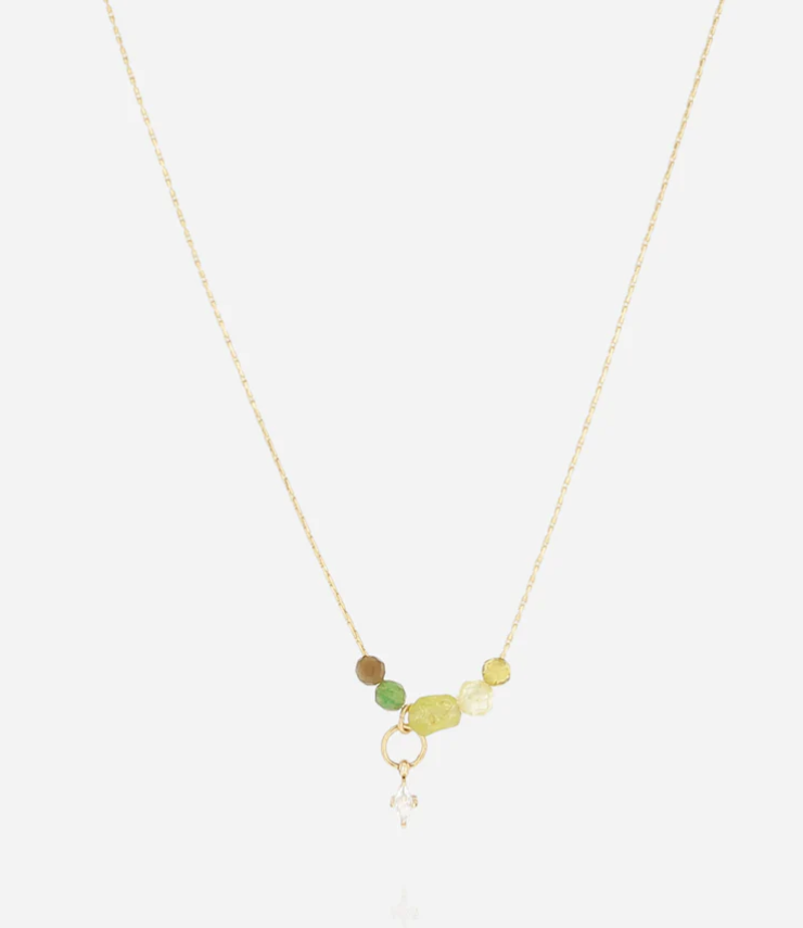 Collier Beya - Doré & Vert