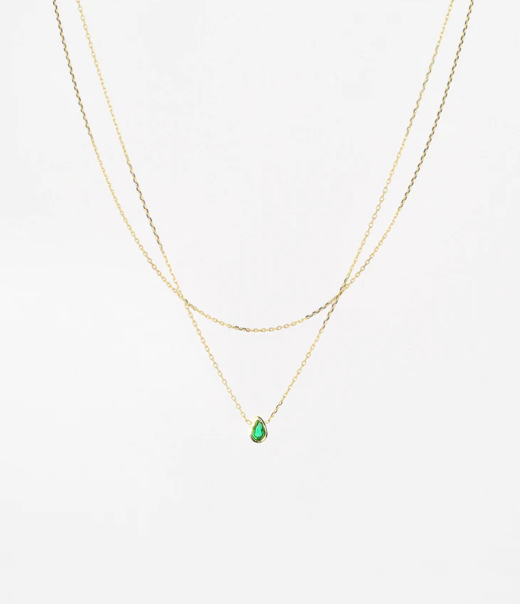 Collier Carole - Vert & Doré