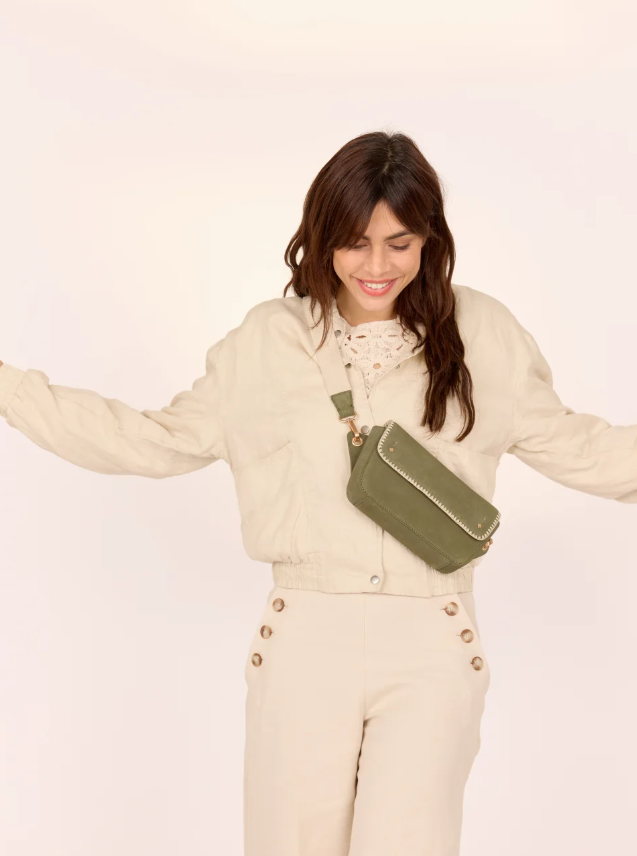 Banane Emilie - Olive brodé