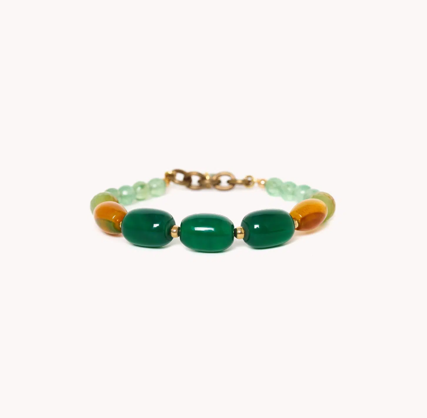 Bracelet extensible petit modèle - Agata verde
