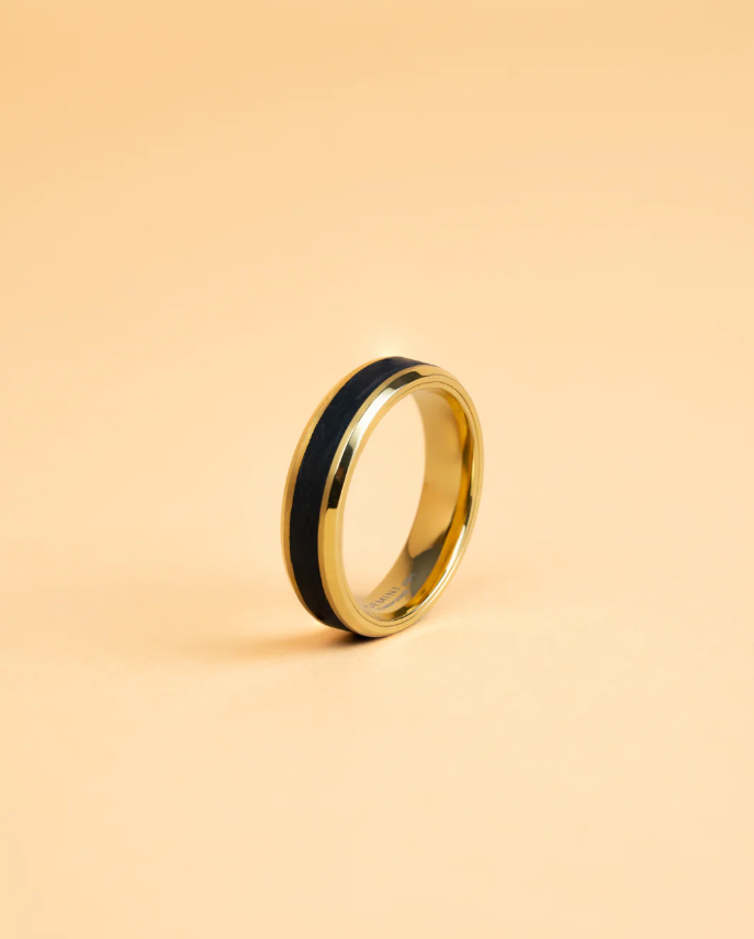 Bague Rota Gold Carbon