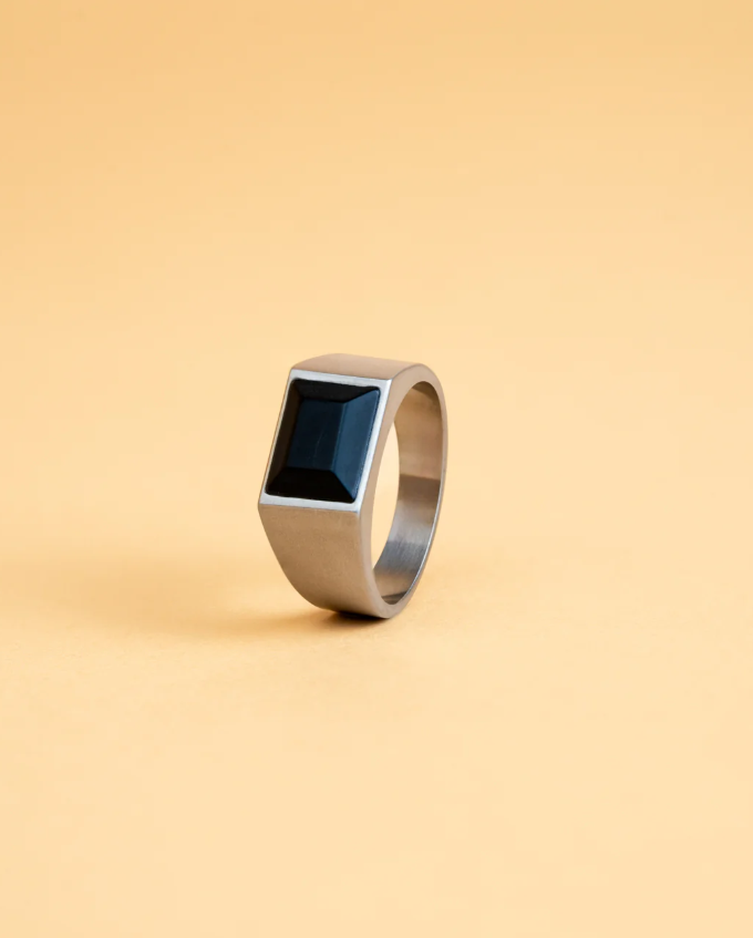Bague Credo Silver Black