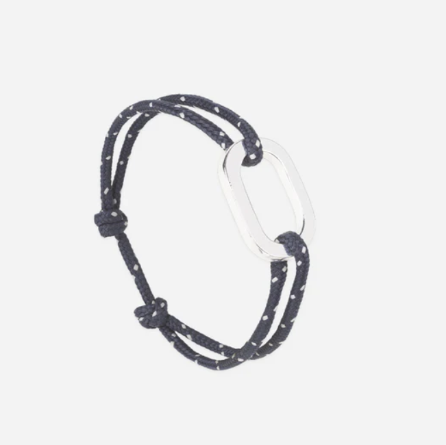 Bracelet Maillon Plat 22mm Plaqué Argent - Quai