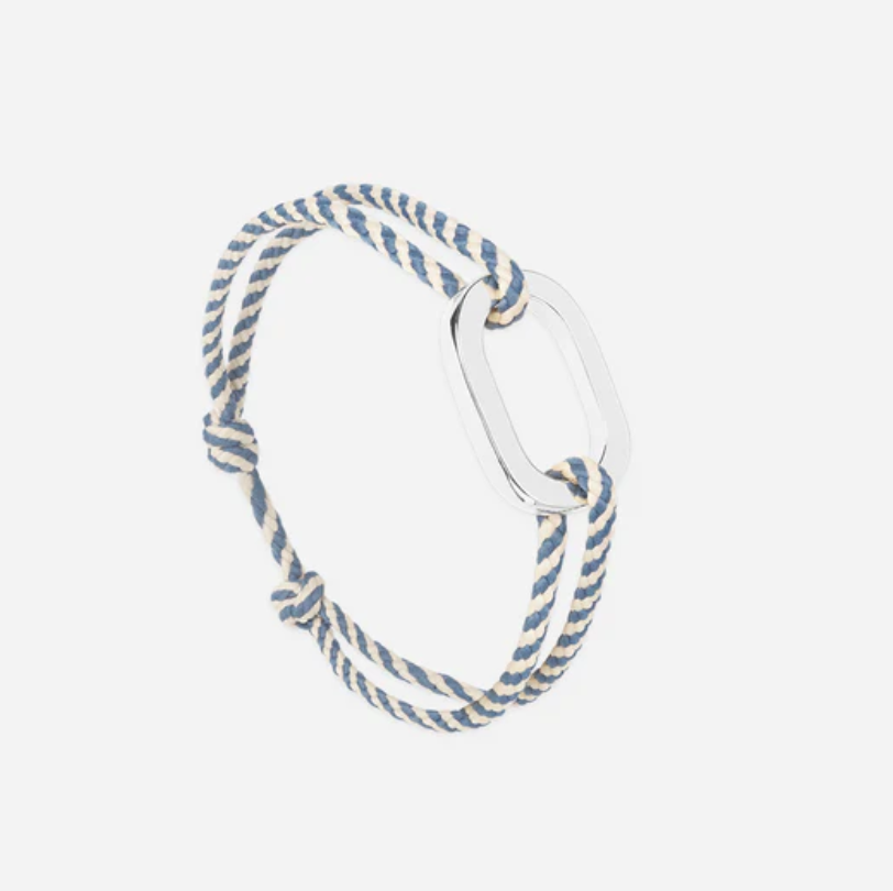 Bracelet Maillon Plat 22mm Plaqué Argent - Bosse