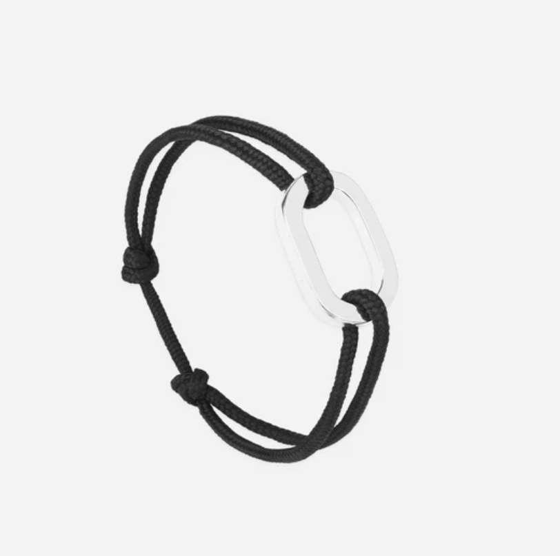 Bracelet Maillon Plat 22mm Plaqué Argent - Rouf