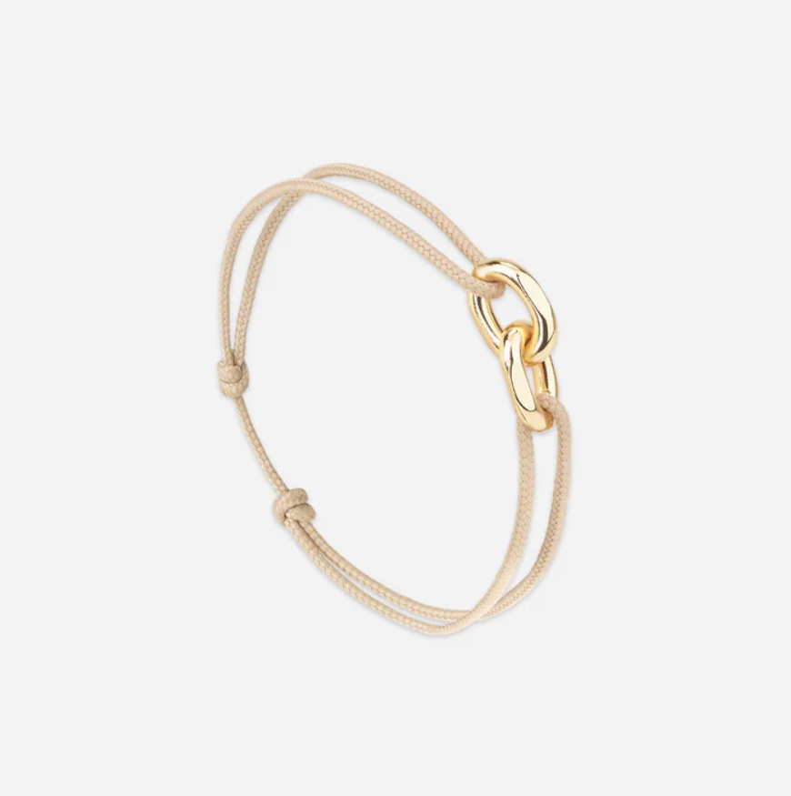 Bracelet Union plaqué or - Havane