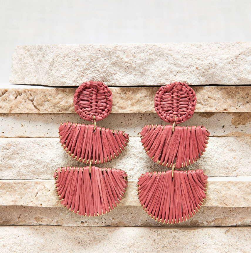 Boucles d\'oreilles Janny - Pourpre