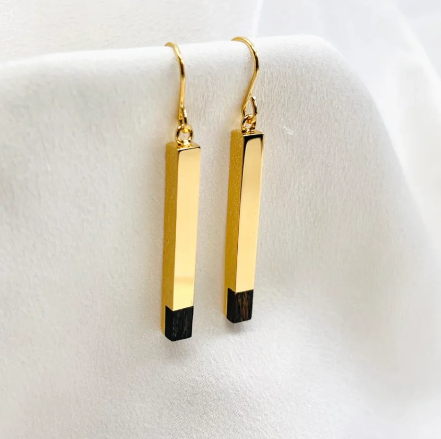 Boucles d\'oreilles Olaria - Bois de Bocote