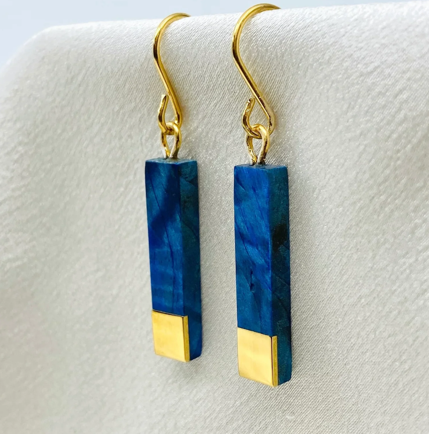 Boucles d\'oreilles Baila - PF Bleues
