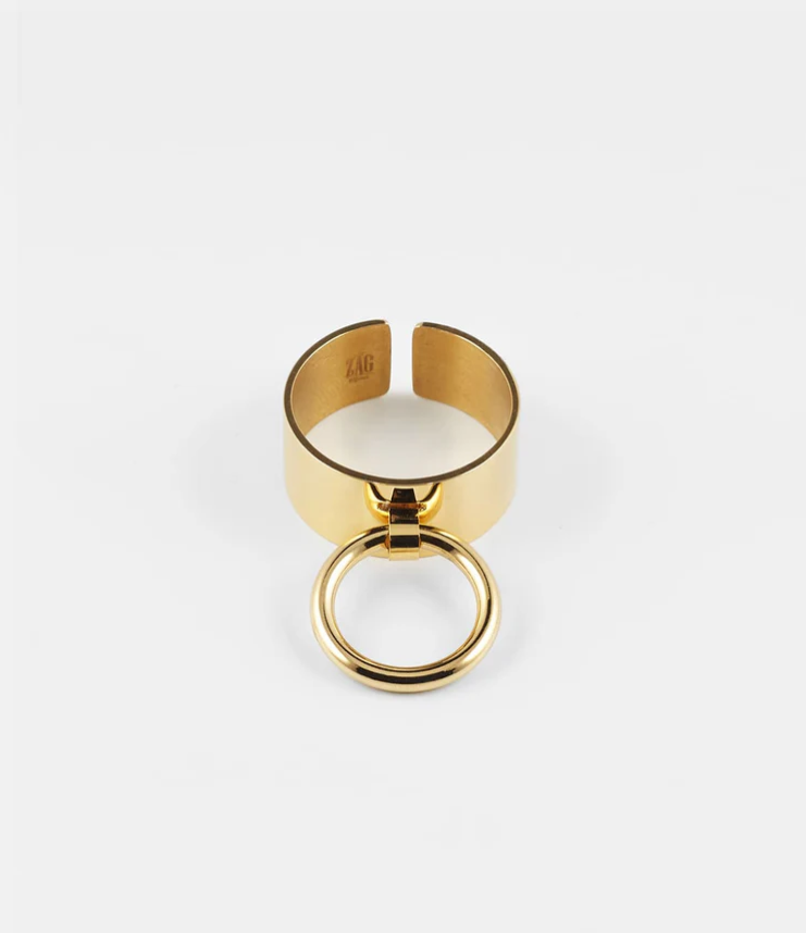 Bague Ginza - Acier doré