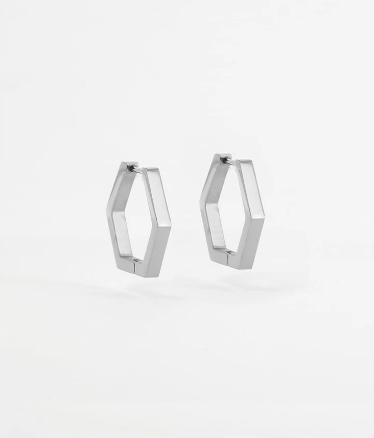 Boucles d\'oreilles Octa - Acier