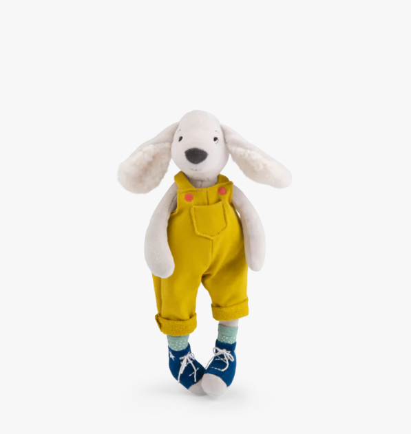 Poupée chien Pilou jaune 37 cm - Puce et Pilou