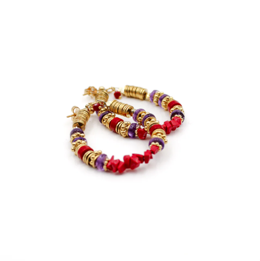 Boucles d\'oreilles Heishi - Halima