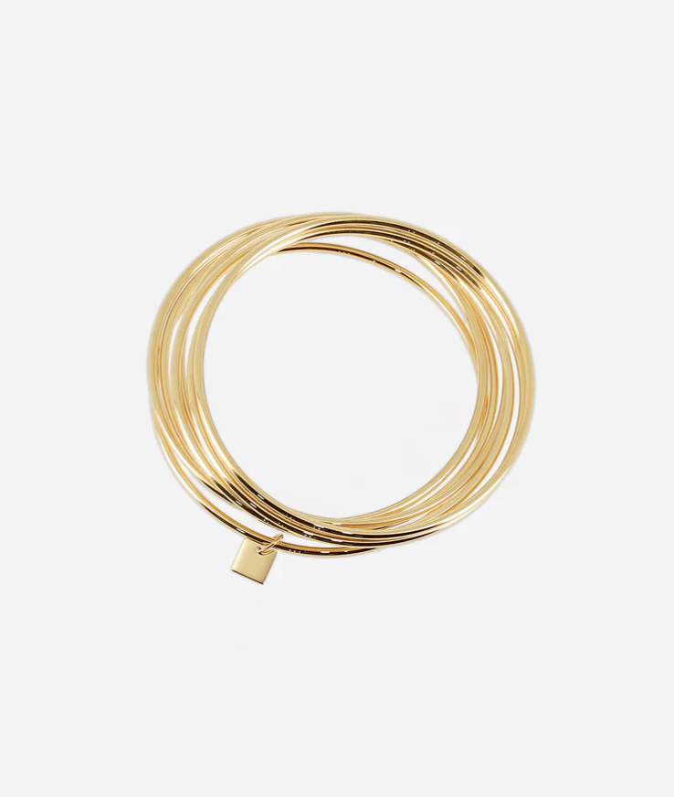 Bracelet Jonc Théon - Acier doré