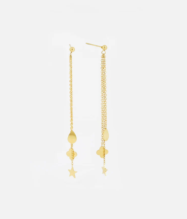 Boucles d'oreilles Natale - Acier doré