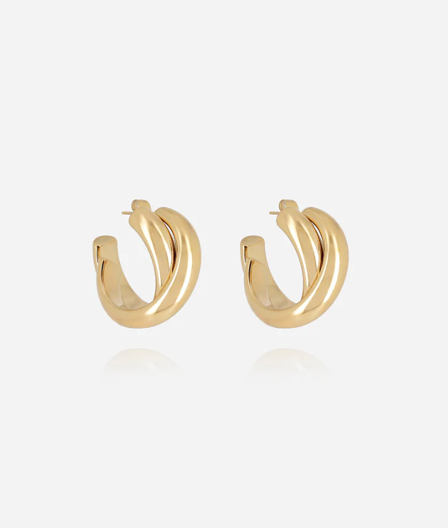 Boucles d\'oreilles Benetta - Acier doré