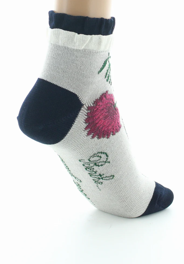 socquettes-femmes-coton-fleurs-feuilles-5