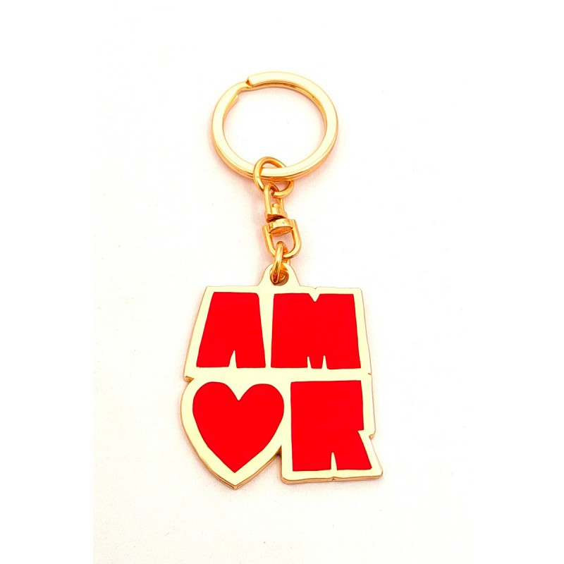 Porte-clés en métal - Amor