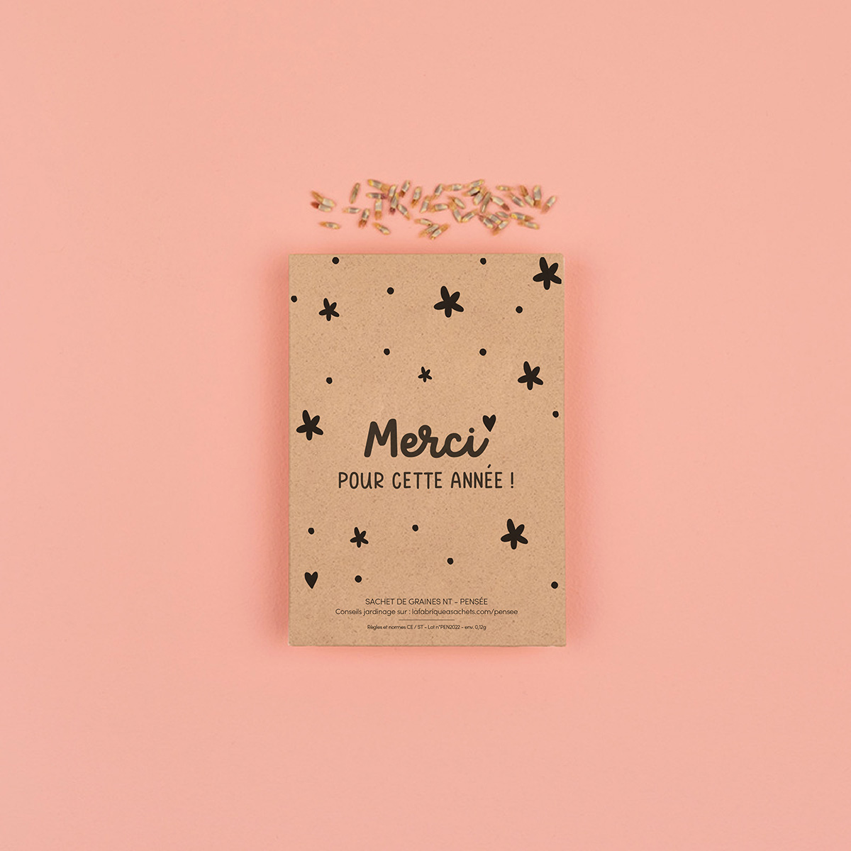Sachet de graines à offrir - Merci pour cette année