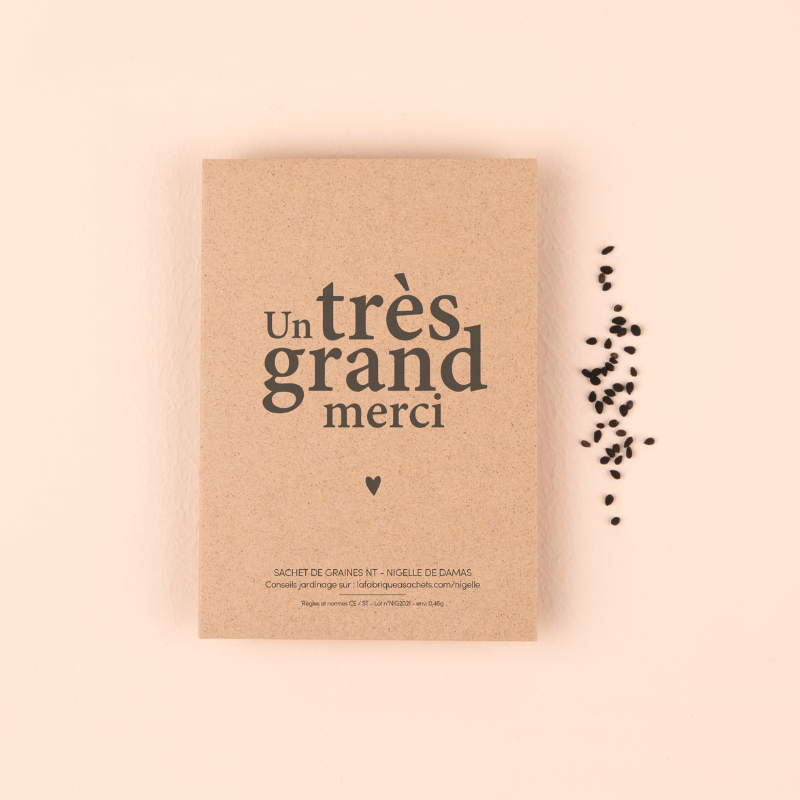 Sachet de graines à offrir - Un très grand merci