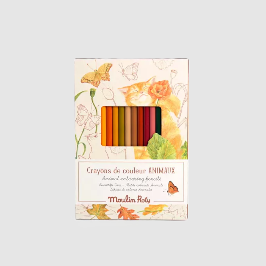 12 crayons de couleur + cartes - Le Jardinier