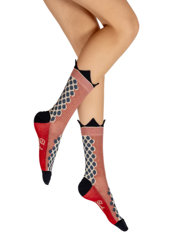 Chaussettes femme fil d\'Ecosse - Couronne bleue