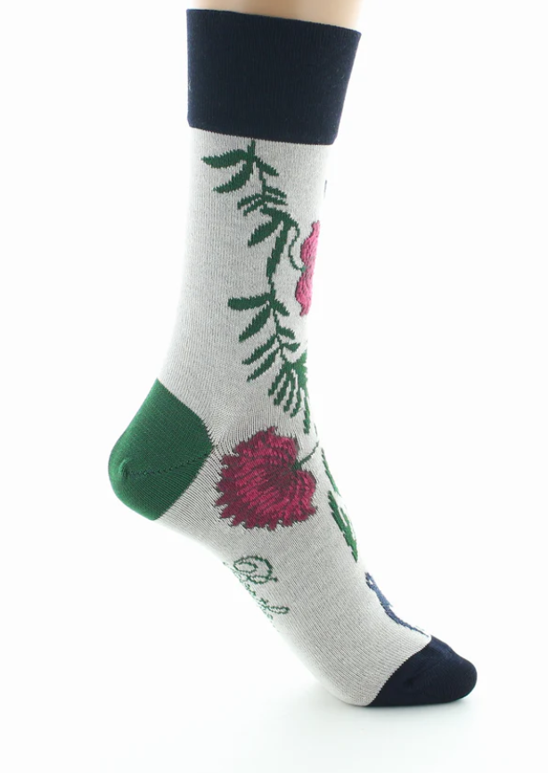 chaussettes-coton-berthe-fleurs-feuilles-2