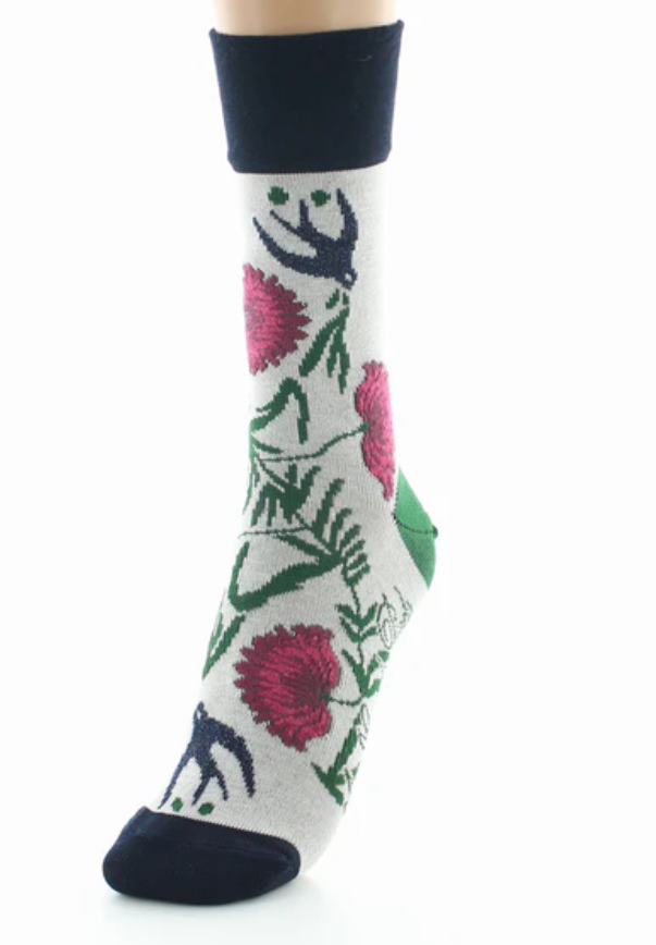 chaussettes-coton-berthe-fleurs-feuilles-4