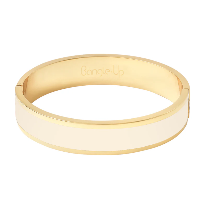 Bracelet Bangle ovale - Blanc sable T1