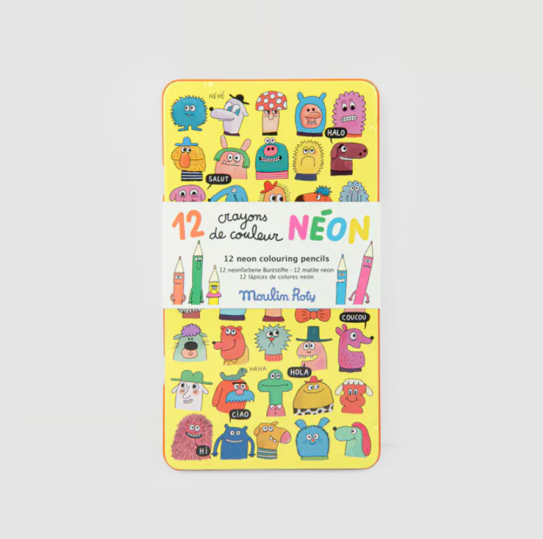 12 crayons de couleur néon - Les Schmouks