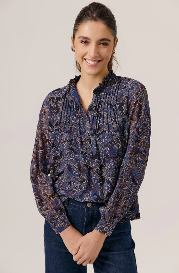 Blouse Zehra - Bleu